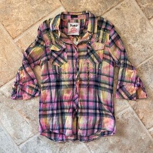 Roar Embroidered Top youth large